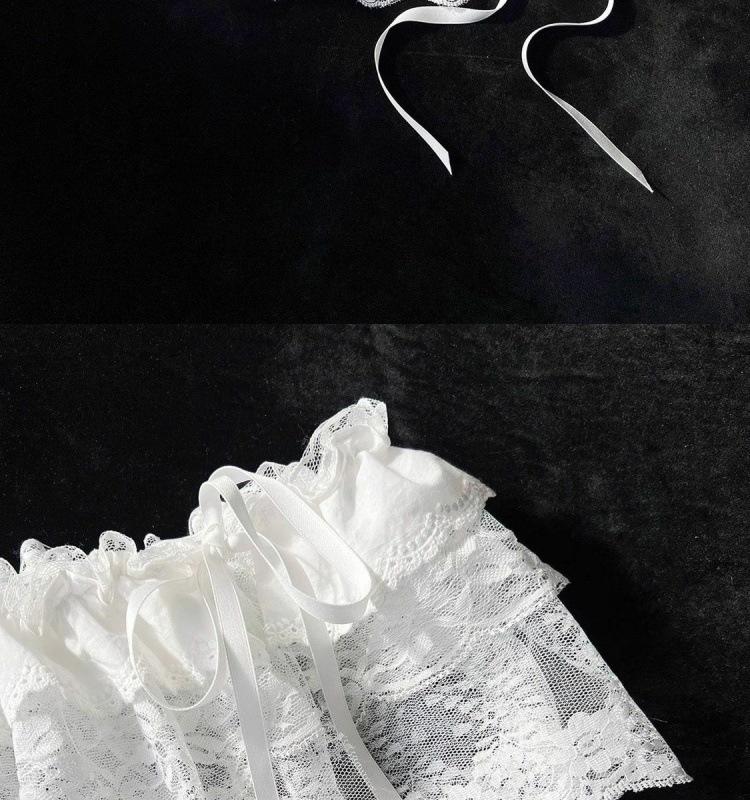 Industrial Ballet-Inspired Lace Tie Bow Layered Skirt - Women's Spring/Summer Fashion