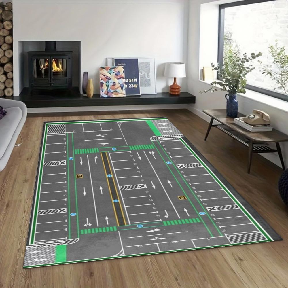 

3D ковер для гостиной с абстрактными узорами взлетно-посадочной полосы, ковры, моющийся напольный коврик, противоскользящий, мягкий ковер для кабинета и спальни 50X80CM