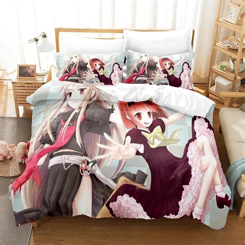 Anime Okami-san Bedding Set Boys Girls Twin Queen King Size Duvet Cover Pillowcase Bed Adult