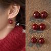 Fashion An Pearl Earring Hook Retro Simple Style Round Earring Women Lightweight Luxury Versatile Ear Ring