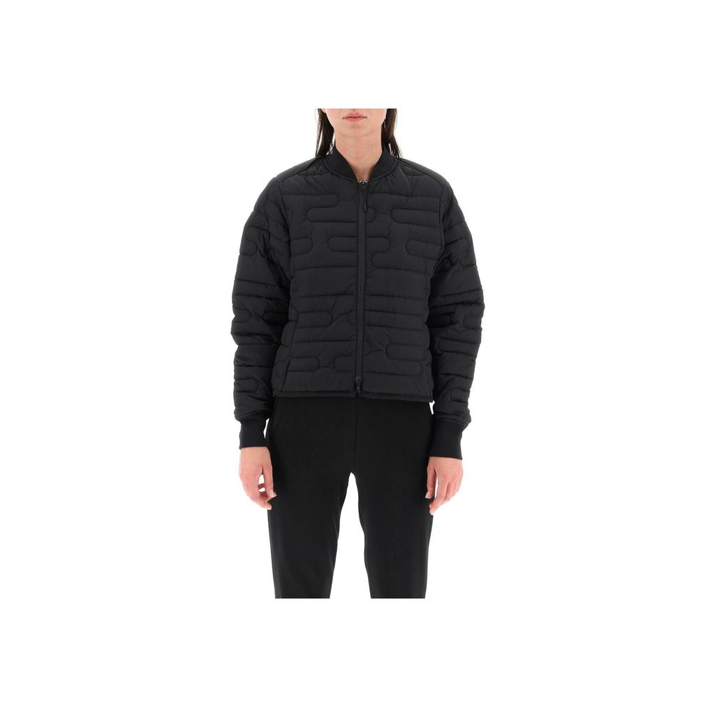 Y-3 FW22 Solid Color Quilted Short Stand Collar Jacket Women Jacket Black HM9348