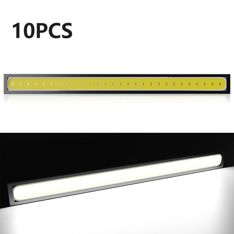 10Pcs 17cm Car Daytime Running Lights Super Bright Led COB Fog Lamp 12V Waterproof Auto Interior DRL Work Lamp Strip Lights Bar