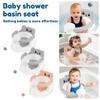 Baby-Badeeinsatz Niedriger Badeeinsatz für Babys mit 4 rutschfesten Saugnäpfen und Abflussloch Tragbarer Badeeinsatz für Säuglinge von 6 bis 24 Monaten