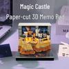 Harry Magic Castle 3D Paper Sculpture Calendar & Memo Pad - Cultural Office Ornament