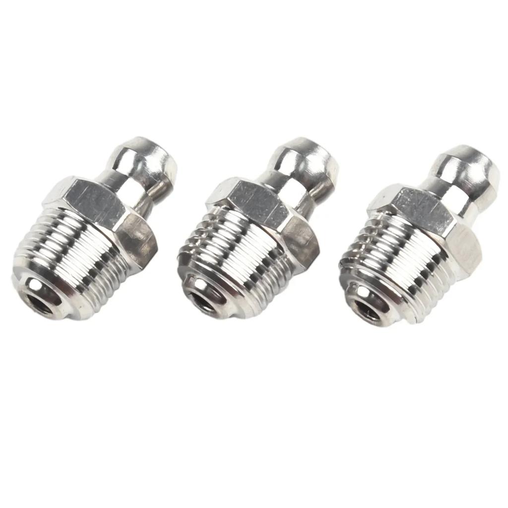 Premium Stainless Steel Grease Fitting Straight Hydraulic Design M10 X 1mm Thread 10 Pack For Easy Installation