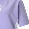 Puma Sports Lifestyle Series Letter Brand Logo Fashion Short Breathable Short Sleeve T-Shirt Women T-Shirt Purple 588727-16