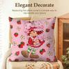 Cartoon SStrawberry Shortcake Cushion Cover Natural Linen Organic Fabric DoubleSided Printing Sofa Home Decor Gift Pillow Case