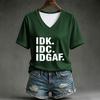 Women's Casual Letter Print Short Sleeve T-Shirt Top