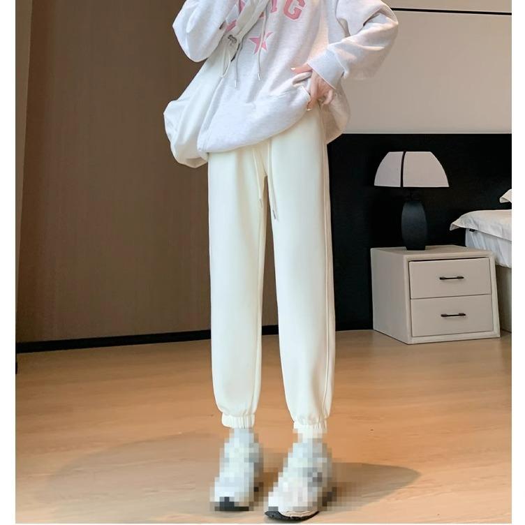 Plus Velvet Sports Pants Women's Autumn and Winter Loose and Thin Small Casual Harem Leggings