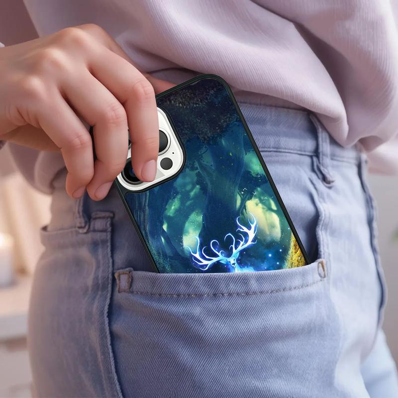 Deer Soft Phone Case For iPhone 17 Air 15 16e 14 13 Pro Max Coque 12 11 Pro Max PLUS cover