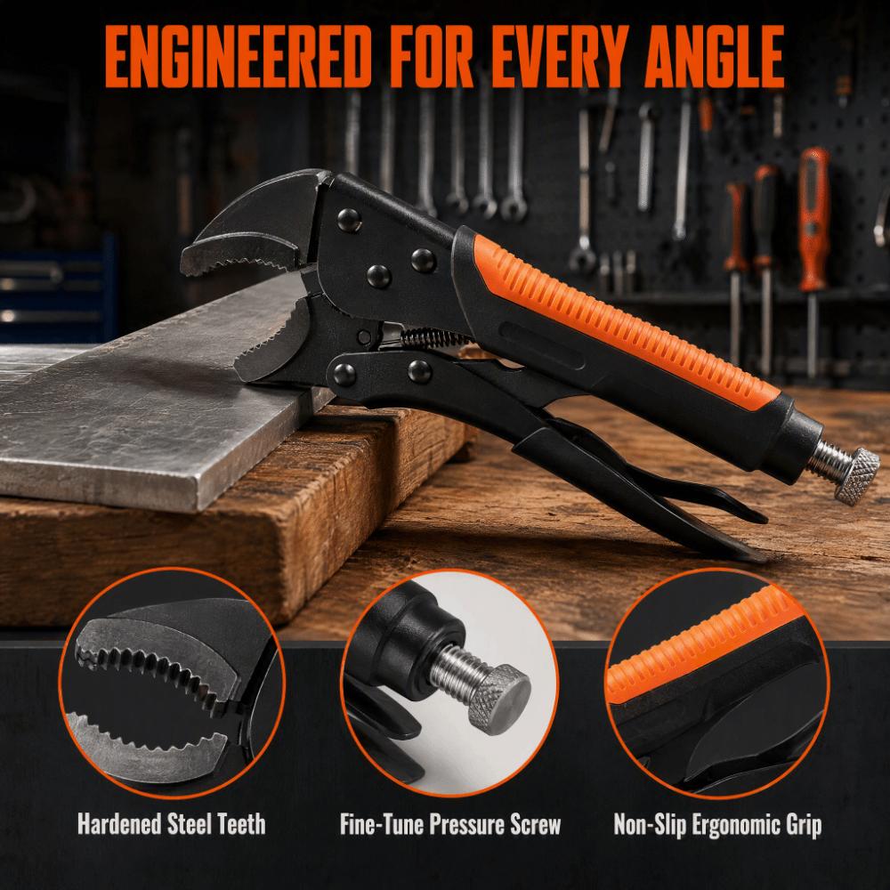 Anti-Slip Handle Locking Pliers Alloy Steel Screw Extractor Pliers Clamping Device  Woodworking Use