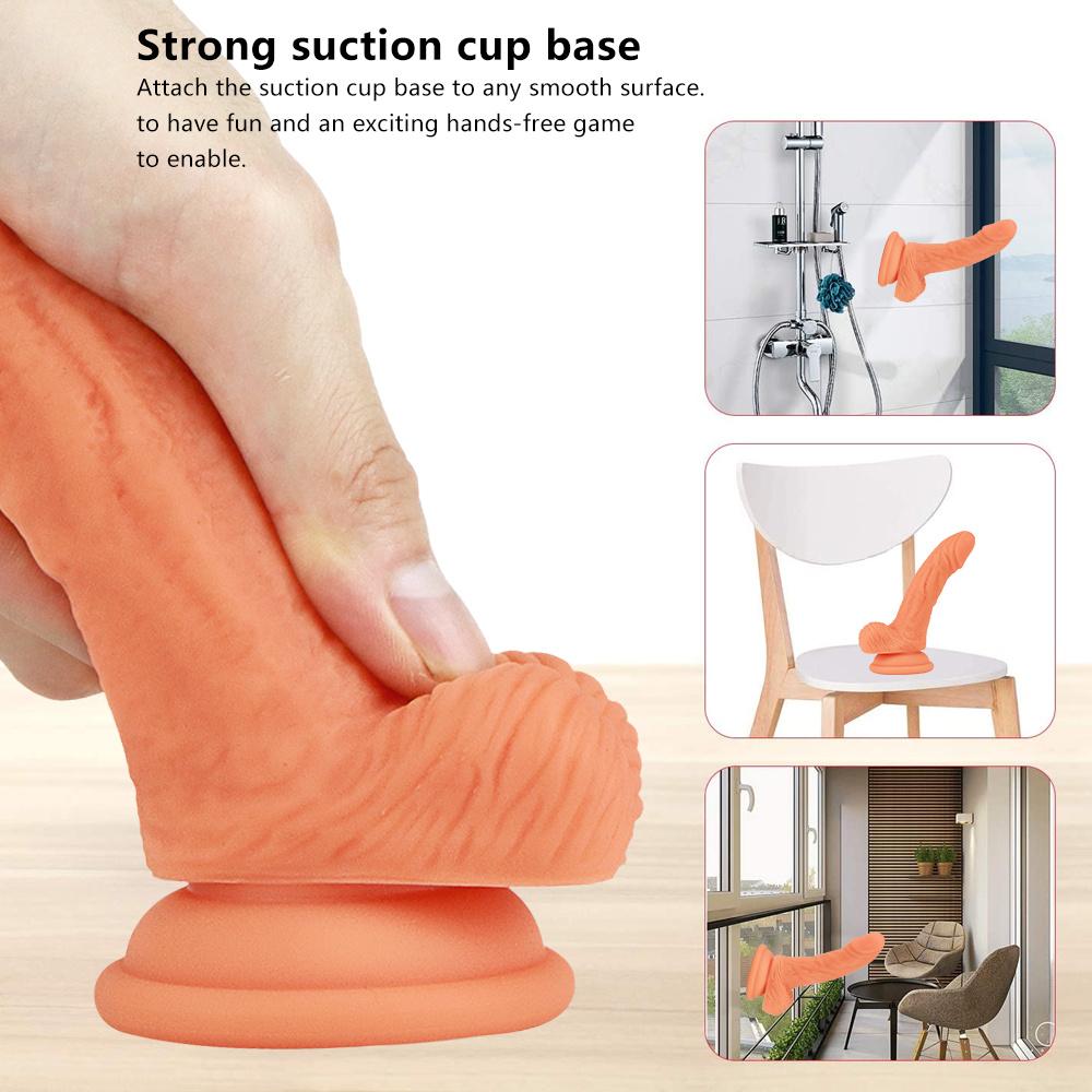 Adult Female Fake Penis Masturbation Stick Double Layer Liquid Silicone Soft Penis