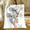 Cute Koala Bear Tree Eucalyptus Leaves Blanket Baby Animals Australian Wildlife Soft Flannel Blanket Nursery Decor Kids Bedroom