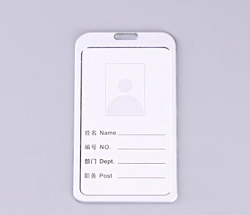 Aluminum Alloy Card Cover Men Women Business Work Name Card ID Badge Lanyard Metal Case Credit Card Holder Bags Protector