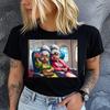 Polyester 100% Fashionable Grandma Printed T-shirt Unique Pattern Style Gift, Ladies' Round-neck Casual Sporty Comfortable Summer