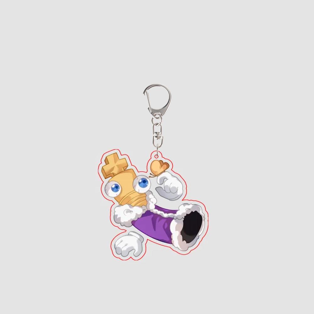 Para TADC Pomni Jax Caine Kinger Zooble Gangle Ragatha Anime Periférico Desenho Animado Acrílico Chaveiro Criatividade Acessórios de Mochila