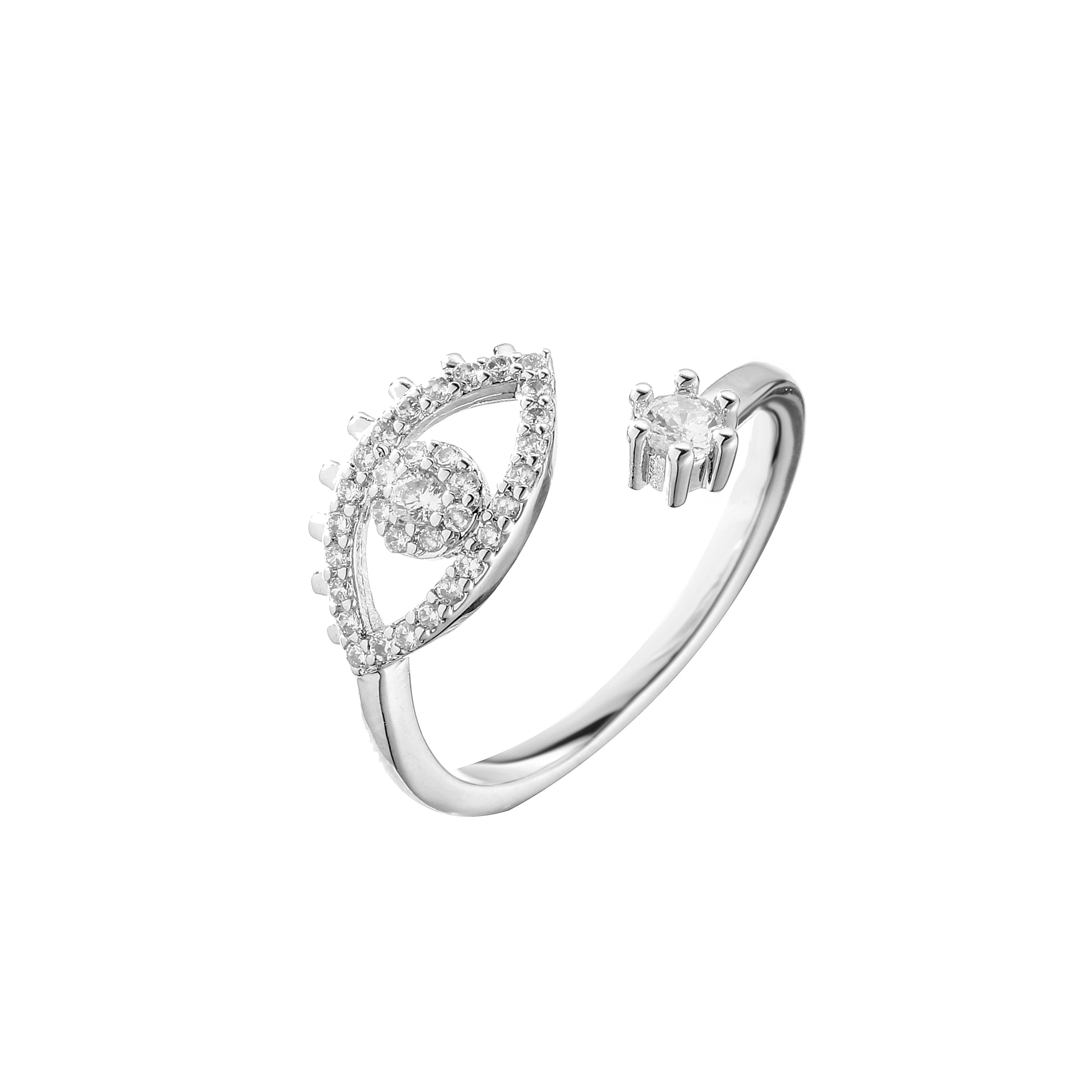 

HECHENG,Eyes Ring,Lucky Eye Evil Open Rings,Cooper Micro Pave Cubic Zircon Ring,for Women Zircon Wholesale