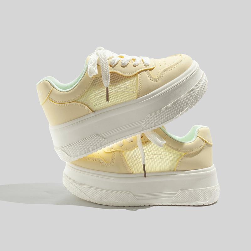 Belle heightened spring new thick-soled muffin board shoes mesh casual LZ 35