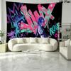 Jinx League of Legends Wall Tapestry Aesthetic Wall Hanging Printed Fabric Blanket Decorative Tapestries for Bedroom Living Room Home Decor