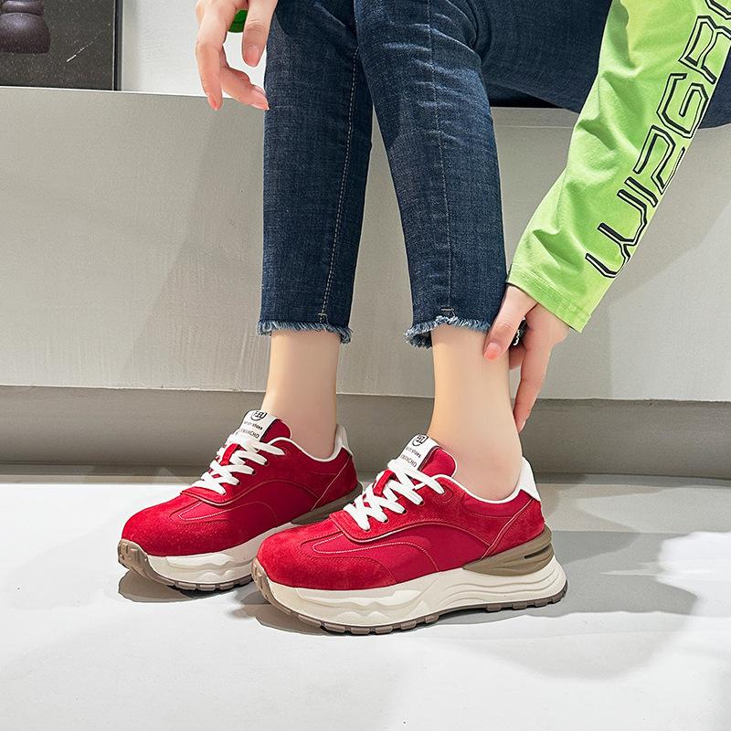 New Thick-soled, Height-increasing, Versatile, Retro Dad Shoes, Casual Sports Women's Shoes