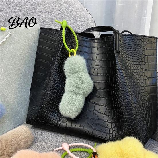 Decorative Knot Charm Plush Twist Bag Charm, Fuzzy Keychain Pendant, Backpacks Keyring Accessories Hanging Decoration for Backpacks, Handbags, Purse,