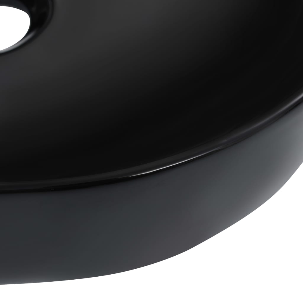 Wash Basin 42.5 X 42.5 X 14.5 Cm Ceramic Black