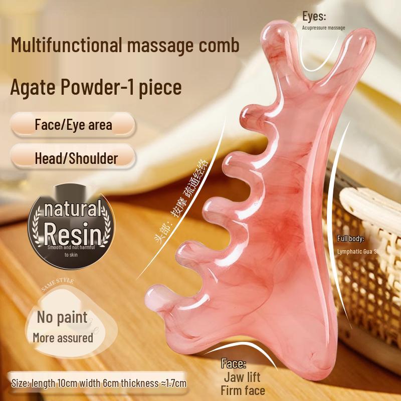 Multifunctional 4-in-1 Massage Comb for Scalp Therapy, Hair Loss, Face Lifting, and Guasha Default