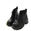 Yunfu British Style Martin Boots Women's Single Boots 2025 Fashion Platform Short Boots Autumn and Winter Height Increase Outer Wear Versatile 