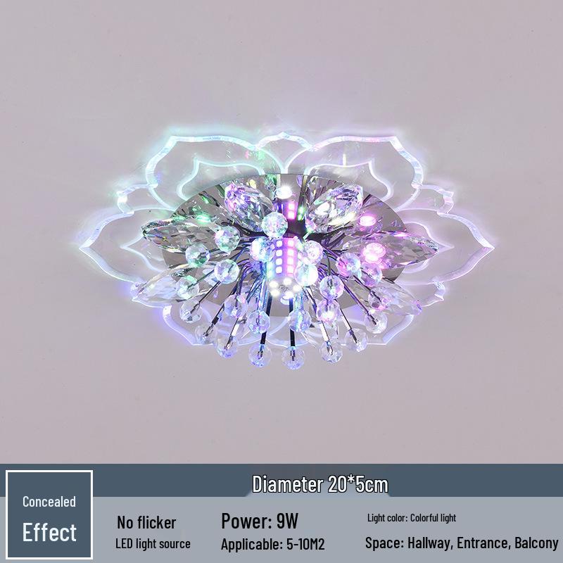 Modern Minimalist Ceiling Light - Embedded Crystal Lamp for Living Room, Corridor, and Aisle