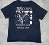 T-Shirt Grafica Nera Three 6 Mafia Unisex Tutte le Taglie ristampa AN55108 T-Shirt Unisex