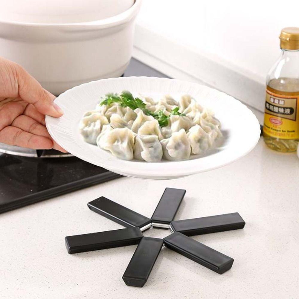 

3pcs Non-Slip Insulation Pot Pad Foldable Placemats Kitchen Accessories Table Mat Dish чёрный