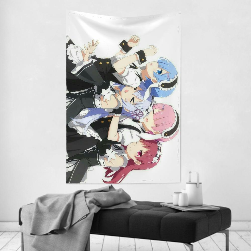 Maid Girl Cute Anime Tapestry Room Decor Wall Cloth Party Hanging Background Room Decor Baby Room