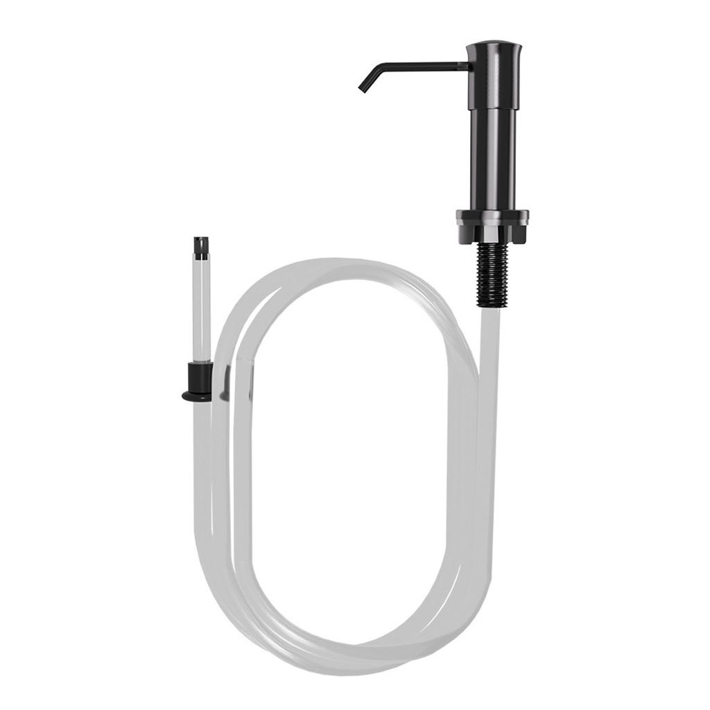 Soap Dispenser for Kitchen Sink 304 Stainless Steel Countertop Dish Soap Dispenser Pump with Extension Tube Kit Grey