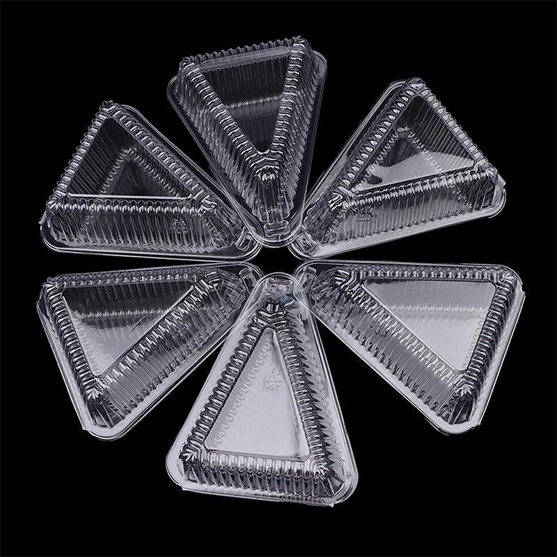 50/100/150 Stück Scheibenkuchenbehälter Dreieckige Kuchenbox Klappbox Für 8-Zoll 6-Zoll Scheiben Dessert Sandwich To-Go-Box
