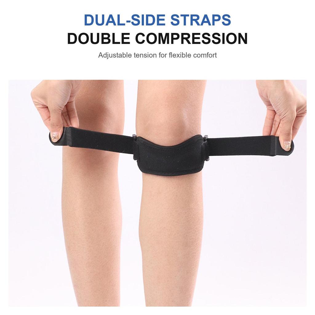 Adjustable Patella Knee Strap, Compression Knee Brace Support Band for Running Basketball Cycling Hiking, Pain Relief Knee Protector for Men Women