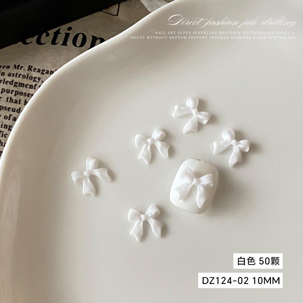 Internet Celebrity Hot Bow Nail Accessories Japanese Sweet Simple Three-dimensional Ribbon DIY