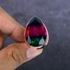 Bi-Color Tourmaline Gemstone Copper Jewelry Ring Size 7