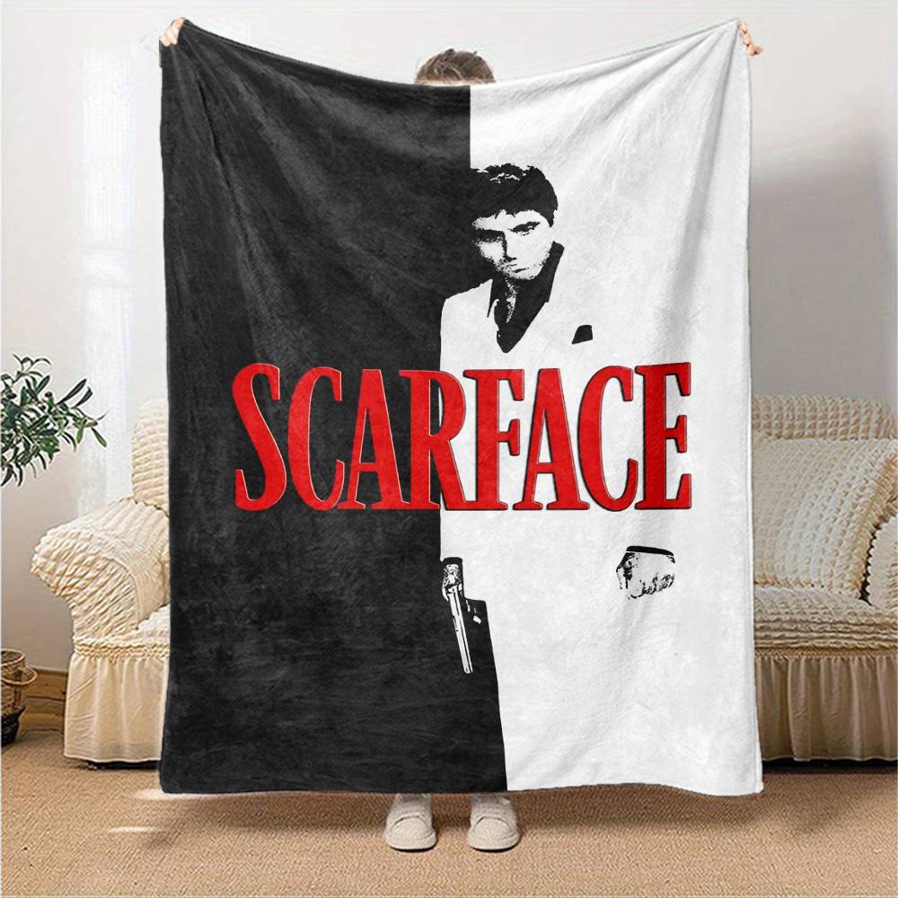 1pc Scarface Soft Flannel All-Season Throw for Home, Office, Outdoor UseDurable Comfort 100573