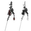 Gothic Dark Red Rose Crow Dangle Earrings Black Bird Cross Star Crystal Pendant Earring Egirl Cuff Earrings Jewellry