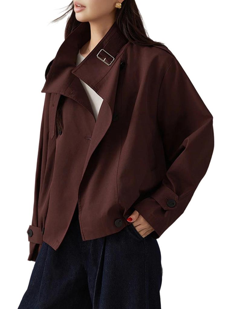 Ladies' Fashion Stand Collar Short Jacket - European & American Petite, Spring/Autumn Collection