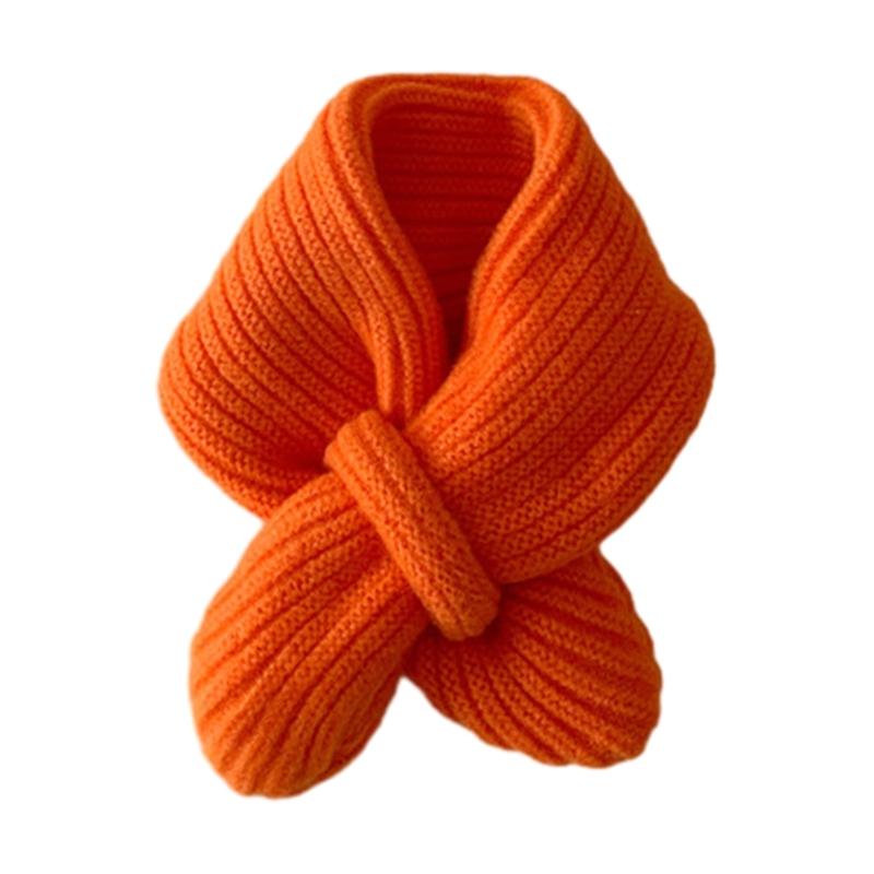Stylish Children Wool Scarf Soft & Comfortable Kids Scarf Solid Color Scarf Knitted Scarf Perfect for Autumn & Winter