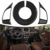 3pcs Cover Trim Anti-corrosion Black Stylish Decor