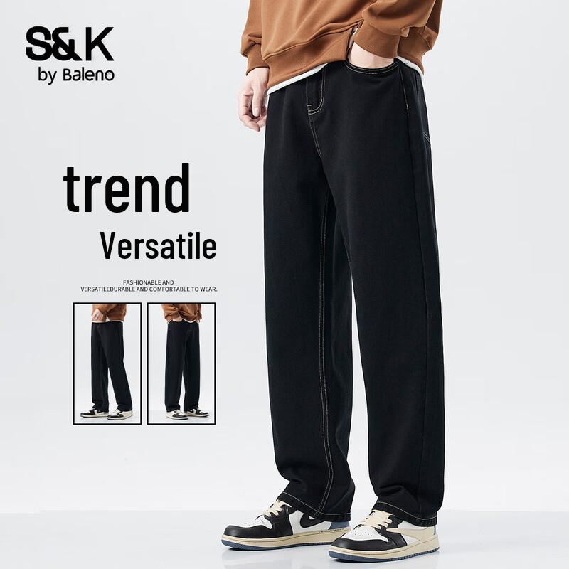 Baleno S&K Men s Loose Straight-Leg Jeans M