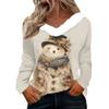 Pikkade varrukatega särgid naistele Armsad topid Jõulutrükised T-särgid Pluusid Suures suuruses vabaaja topid Pullover