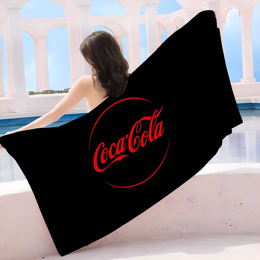 C-Coca C-cola Vintage Logo Mikrofaser Bedrucktes Strandtuch Bergsteigen Yoga Strand Schwimmen Laufen Saugfähiges Weiches Handtuch