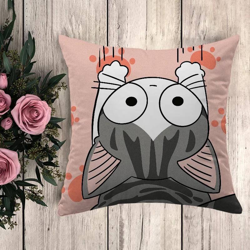 Anime Pillow Cat Chi'S Sweet Home Decorative Cushions Cover For Sofa Car Decoration Pilow Cases Pillowcases 50X50 Pillowcase