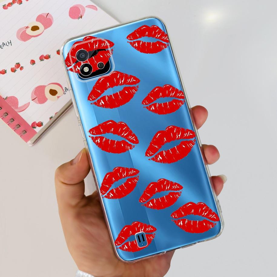 For Cover Realme C11 2021 Case Fashion Marble Love Heart Silicone Soft TPU Phone Back Cover For Realme C11 RMX2185 C20 C20A Capa