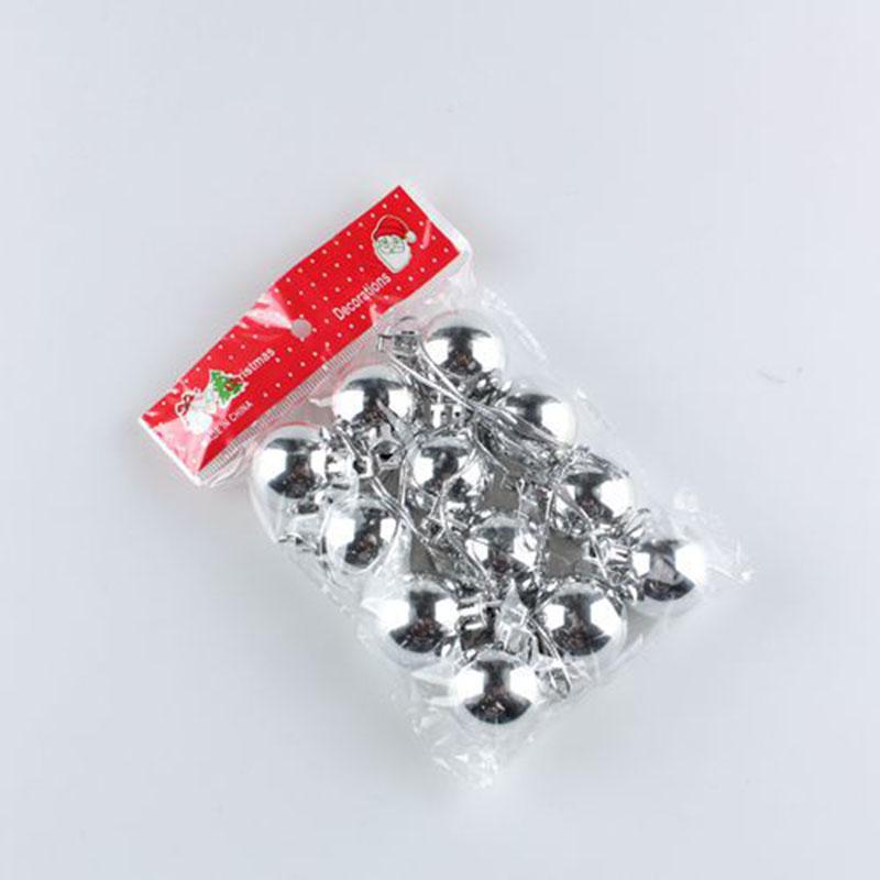 3CM Klasyczna Modna Plastikowa Bombka Bożonarodzeniowa Wisząca Ozdoba Wysokiej Jakości Galwanizowana Błyszcząca Dekoracja Choinki