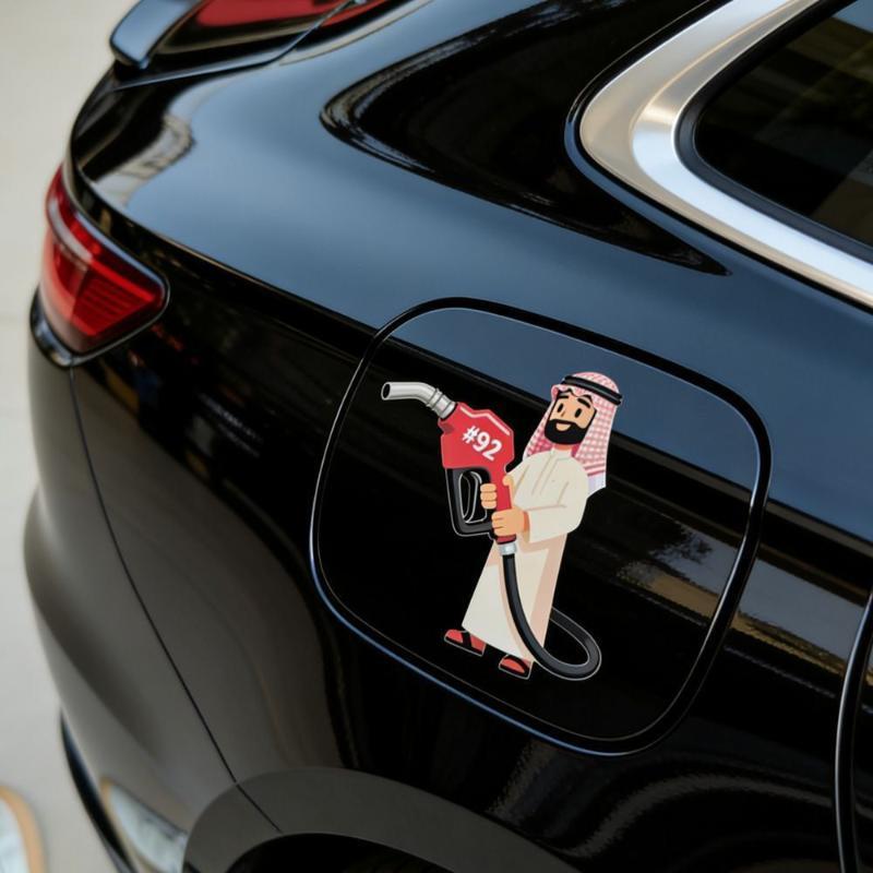Oil Tank Sticker Sticky Wallpaper Oil Cap Sticker For Tractor Trailer Mirror Truck Window Motorcycle Vehicle 1/5Pcs
