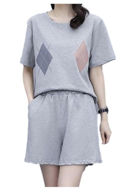 

Домашняя одежда Спортивный костюм Трикотажный верх и низ Доступен в 4 вариантах верха и ромбовидные шорты Крутой и SC264 GR S [Scion & Co] [Scion] Комплект, Повседневный, С капюшоном, Двухцветный серый